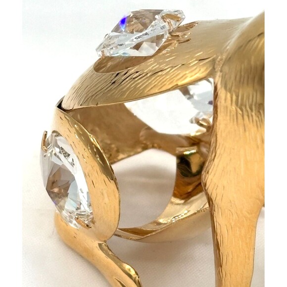 Swarovski Crystal Temptations 24K Plated Gold Dog Crystal Figurine Ornament NWT - Picture 16 of 16